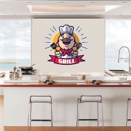Αυτοκόλλητο Τοίχου - Grill