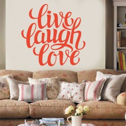Αυτοκόλλητο τοίχου - Live laugh love