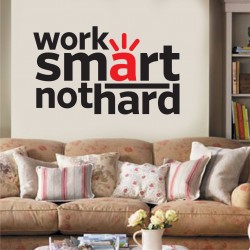 Αυτοκόλλητο Τοίχου - Work Smart