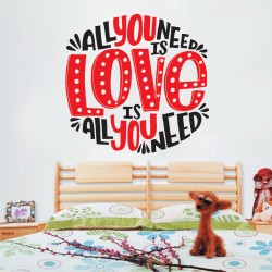 Αυτοκόλλητο Τοίχου - All you need is love