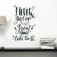Αυτοκόλλητο Τοίχου - Never Give Up