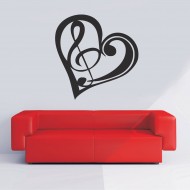 Αυτοκόλλητο Τοίχου - Μουσικά κλειδιά