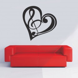 Αυτοκόλλητο Τοίχου - Μουσικά κλειδιά