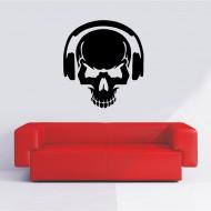 Αυτοκόλλητο Τοίχου - Music skull