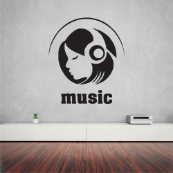 Αυτοκόλλητο Τοίχου - Hear the music