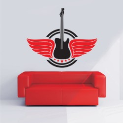 Αυτοκόλλητο Τοίχου - Ηλεκτρική Κιθάρα