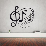 Αυτοκόλλητο Τοίχου - Νότες 02