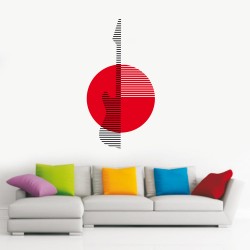 Αυτοκόλλητο Τοίχου - Κιθάρα 01