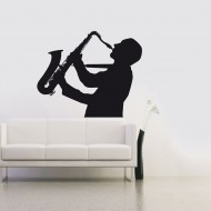 Αυτοκόλλητο Τοίχου - Σαξοφωνίστας 02