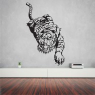 Αυτοκόλλητο τοίχου - Ορμώμενη Τίγρης