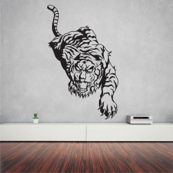 Αυτοκόλλητο τοίχου - Ορμώμενη Τίγρης