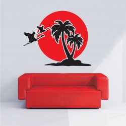 Αυτοκόλλητο Τοίχου - Τροπικό νησί
