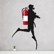 Αυτοκόλλητο Τοίχου - Δύτης