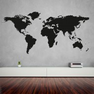 Αυτοκόλλητο Τοίχου - Παγκόσμιος χάρτης