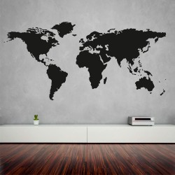 Αυτοκόλλητο Τοίχου - Παγκόσμιος χάρτης