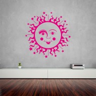 Αυτοκόλλητο Τοίχου - Γελαστός ήλιος