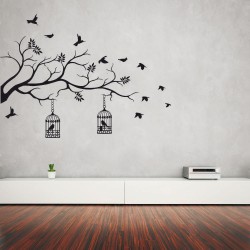 Αυτοκόλλητο Τοίχου - Πουλιά και Κλαδιά 01