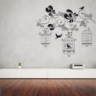 Αυτοκόλλητο Τοίχου - Πουλιά και Κλαδιά 02