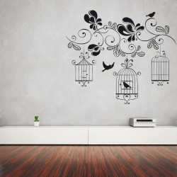 Αυτοκόλλητο Τοίχου - Πουλιά και Κλαδιά 02