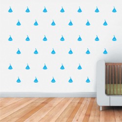 Mini Set Αυτοκόλλητα Τοίχου - Καραβάκια