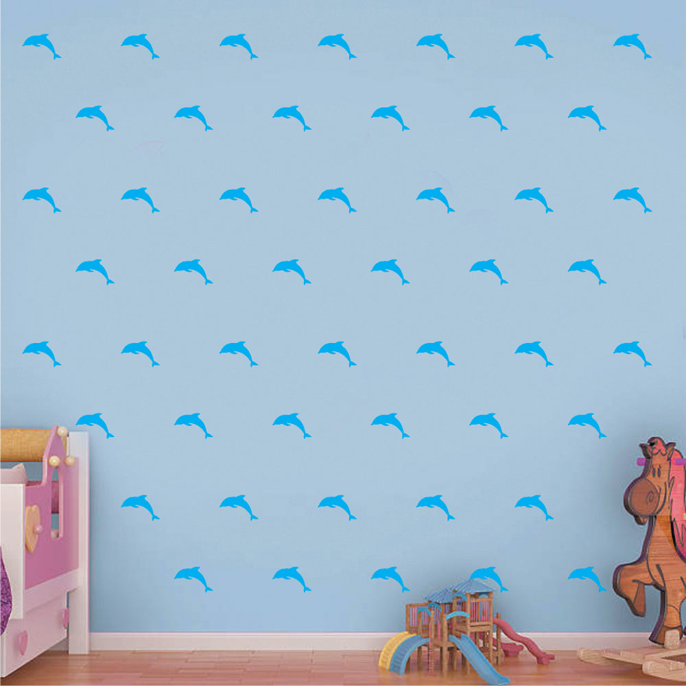 Mini Set Αυτοκόλλητα Τοίχου - Δελφίνια