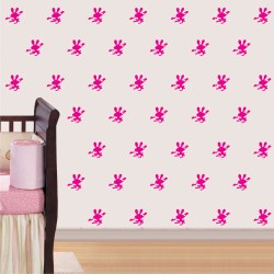 Mini Set Αυτοκόλλητα Τοίχου - Λαγουδάκια