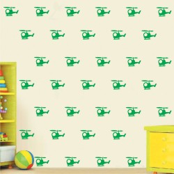 Mini Set Αυτοκόλλητα Τοίχου - Ελικόπτερα