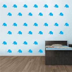 Mini Set Αυτοκόλλητα Τοίχου - Ελεφαντάκια