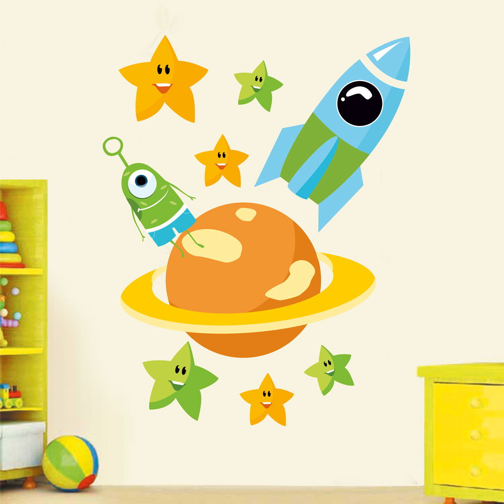 Αυτοκόλλητο τοίχου - Κρόνος και πύραυλος