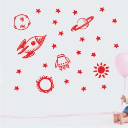 Αυτοκόλλητο Τοίχου Παιδικό - Διάστημα, Αστεράκια