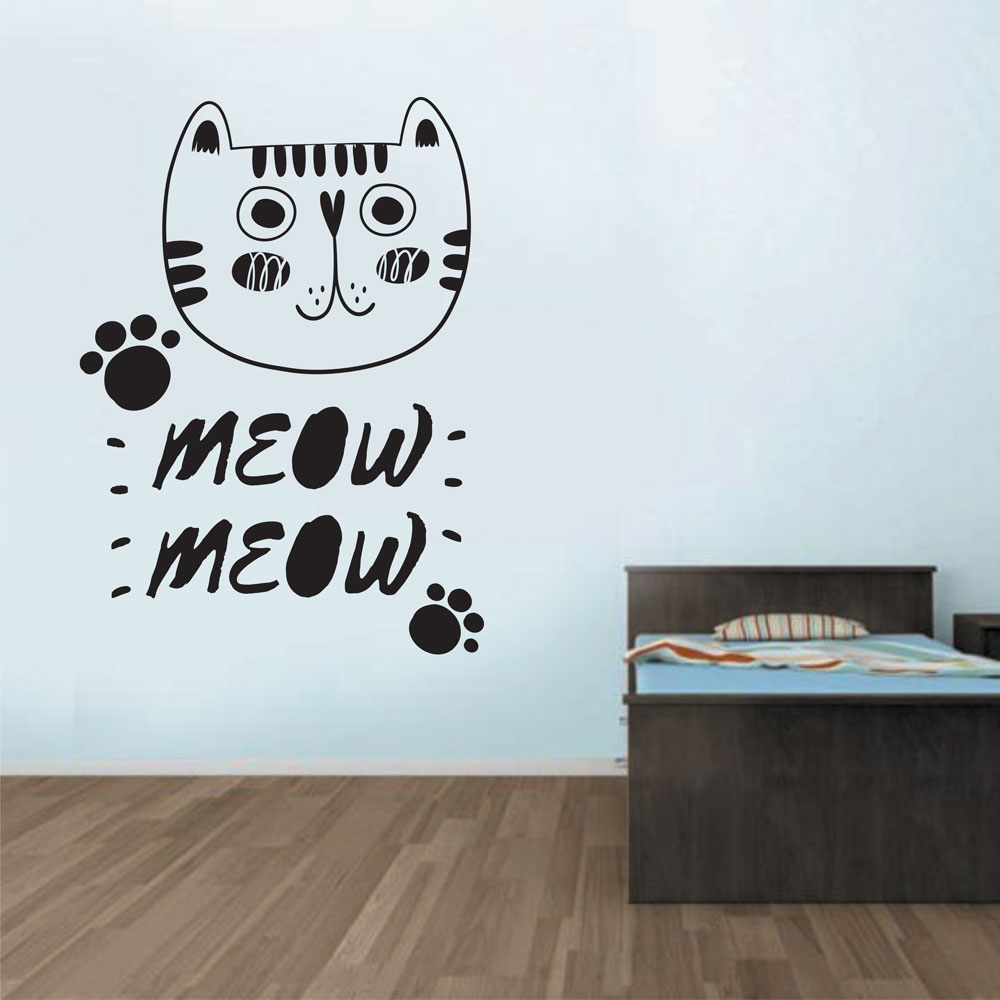 Αυτοκόλλητο Τοίχου Παιδικό - Γατούλα