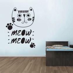 Αυτοκόλλητο Τοίχου Παιδικό - Γατούλα