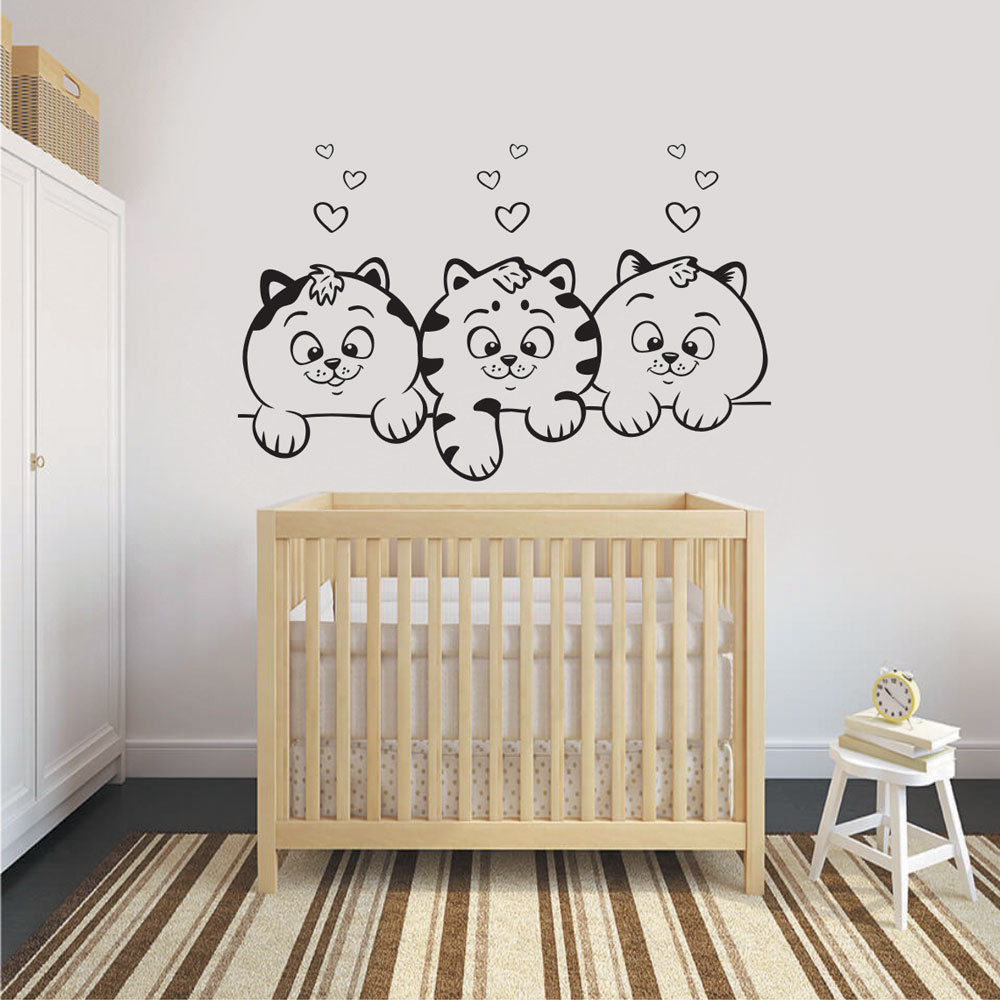 Αυτοκόλλητο Τοίχου Παιδικό - Γατούλες