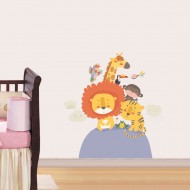 Παιδικό Αυτοκόλλητο Τοίχου - Παρέα από Ζωάκια