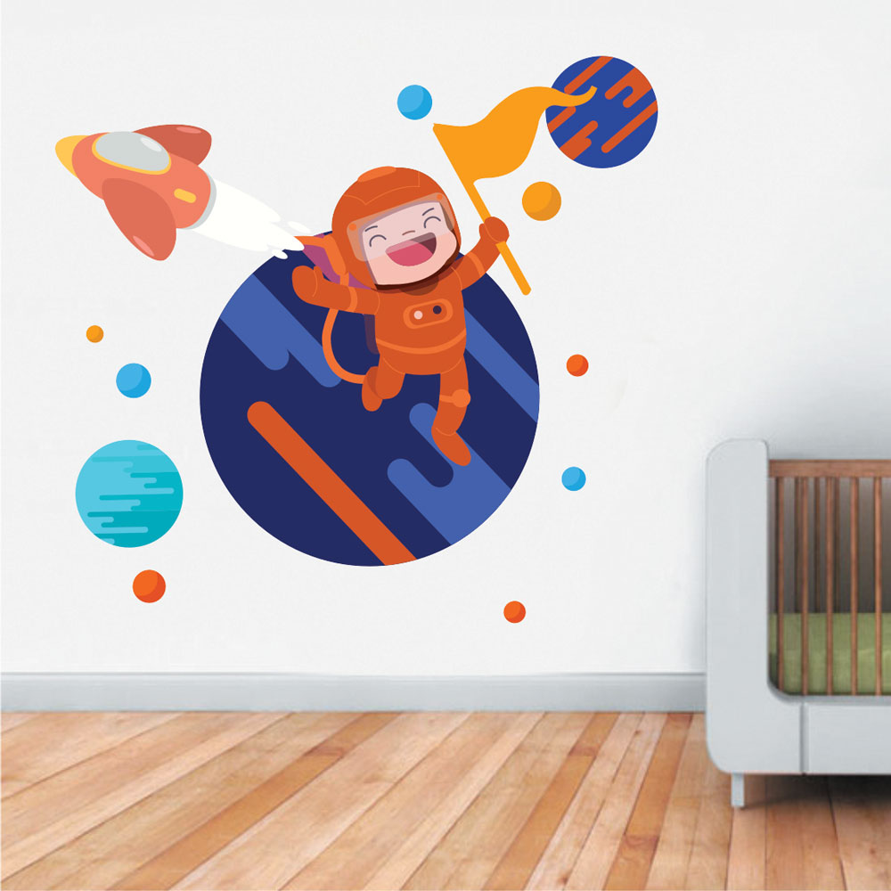 Παιδικό Αυτοκόλλητο Τοίχου - Αστροναύτης