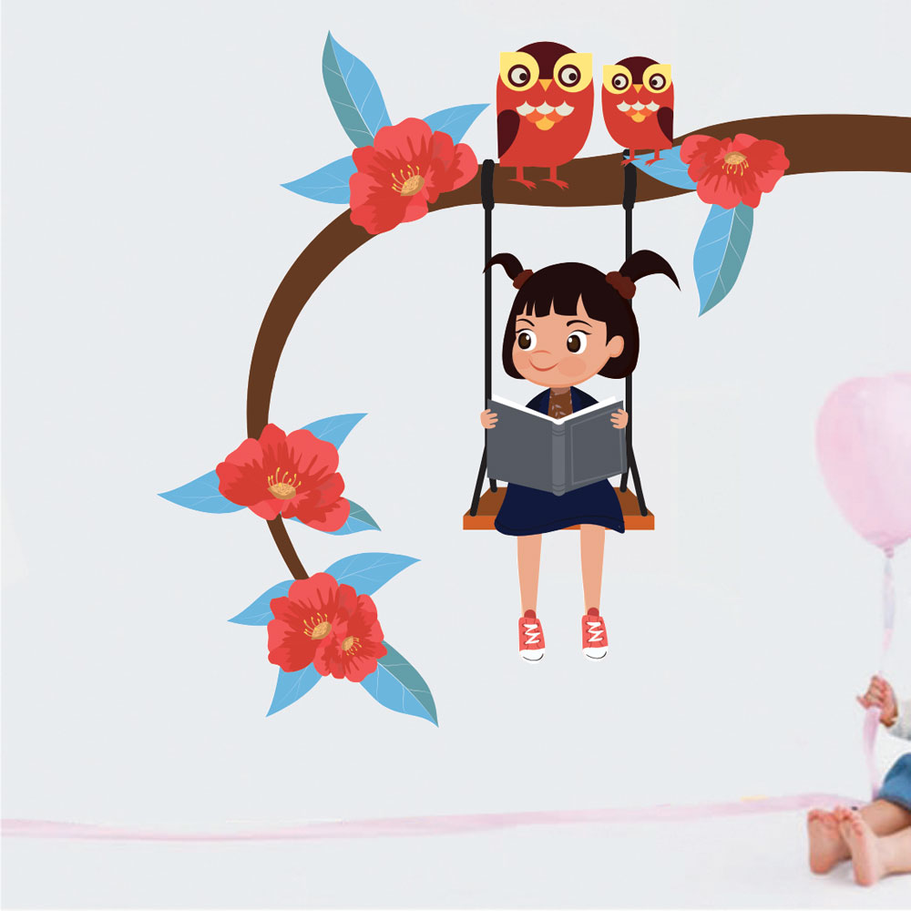 Παιδικό Αυτοκόλλητο Τοίχου - Κούνια