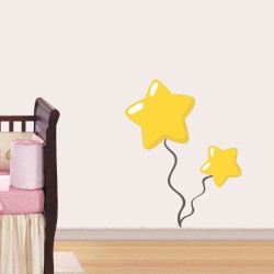 Παιδικό Αυτοκόλλητο Τοίχου - Μπαλόνια Αστέρια