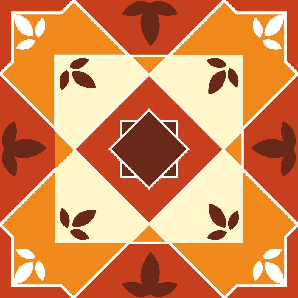 Αυτοκόλλητο Πλακάκι - Vintage 62