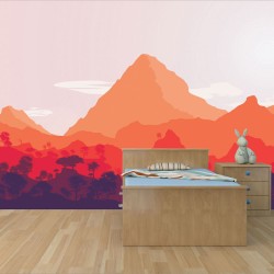 Αυτοκόλλητη Ταπετσαρία - Χρωματιστά βουνά