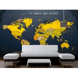 Αυτοκόλλητη Ταπετσαρία - Παγκόσμιος Χάρτης