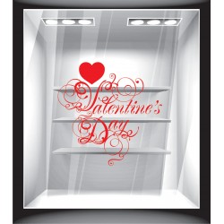 Αυτοκόλλητο βιτρίνας - Βαλεντίνος - Valentine's day