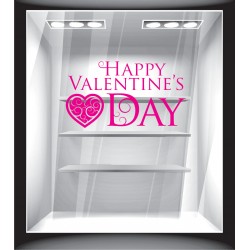Αυτοκόλλητο βιτρίνας - Βαλεντίνος - Happy Valentine's day 2