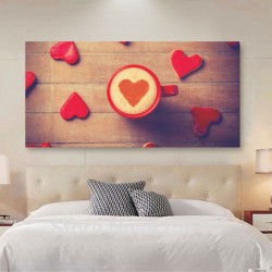 Πίνακας - Καρδιά σε καφέ