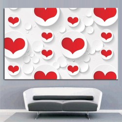 Πίνακας - Καρδιές σε κύκλους