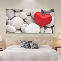 Πίνακας - Καρδιά σε βότσαλα
