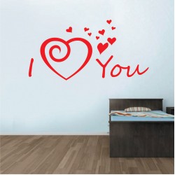 Αυτοκόλλητο Τοίχου - I love you