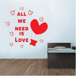 Αυτοκόλλητο Τοίχου - All we need is love ιγξηγ ξκηγξκη γ