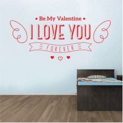 Αυτοκόλλητο Τοίχου - Be my valentine