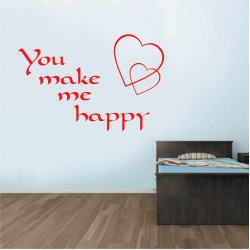 Αυτοκόλλητο Τοίχου - You make me happy