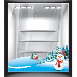 Αυτοκόλλητο βιτρίνας - Χιονάνθρωπος